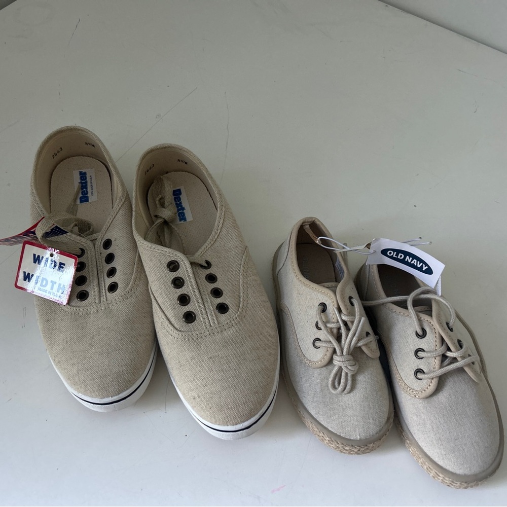 Mom & Kid Matching Shoes Women 8.5 wide & kid 10 Set of 2 pairs NEW